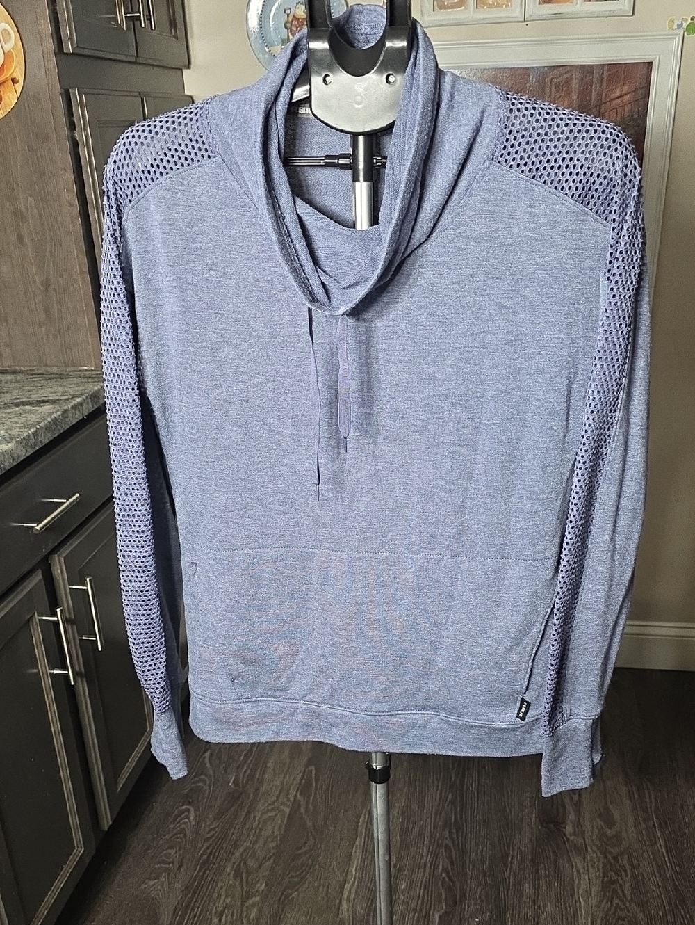 RBX Women's Blue Cowl Neck Pullover Sweater